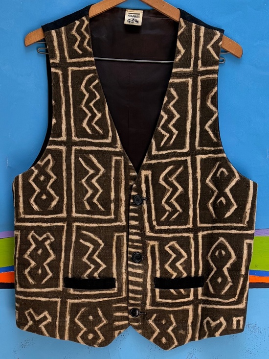 Awareness Other - Graphic African Mud Cloth Vest